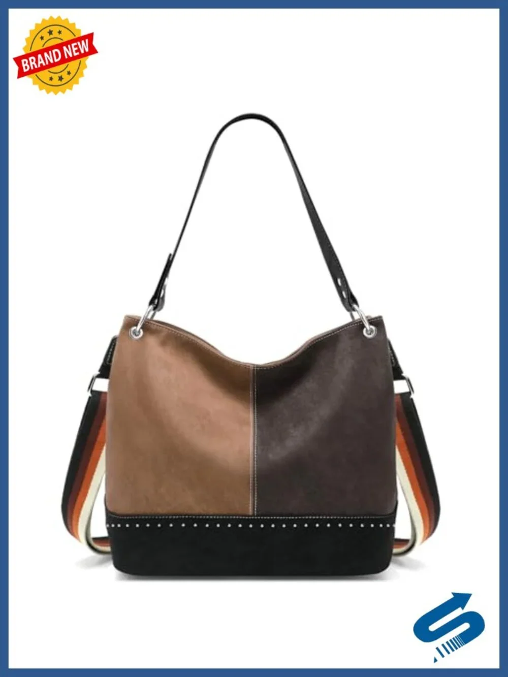 Suede Hobo Crossbody Bag Soft Leather Tote Handbag for Women
